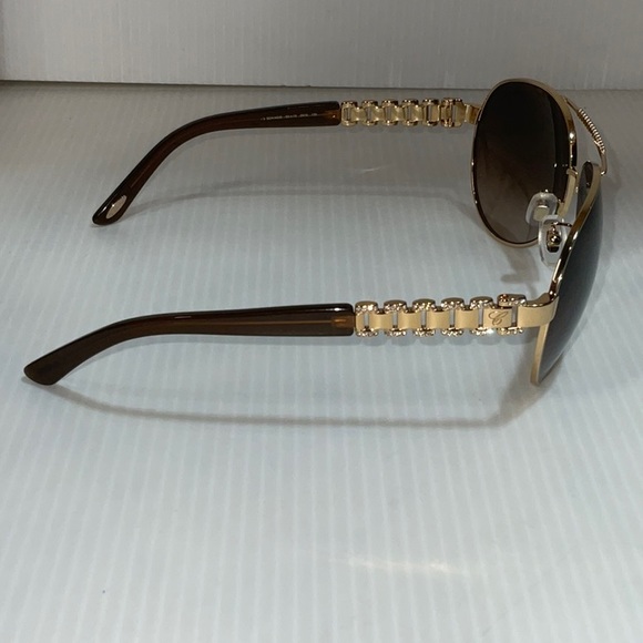 Chopard woman’s sunglasses special edition SCH A63S gold frame brown lenses - Picture 5 of 10